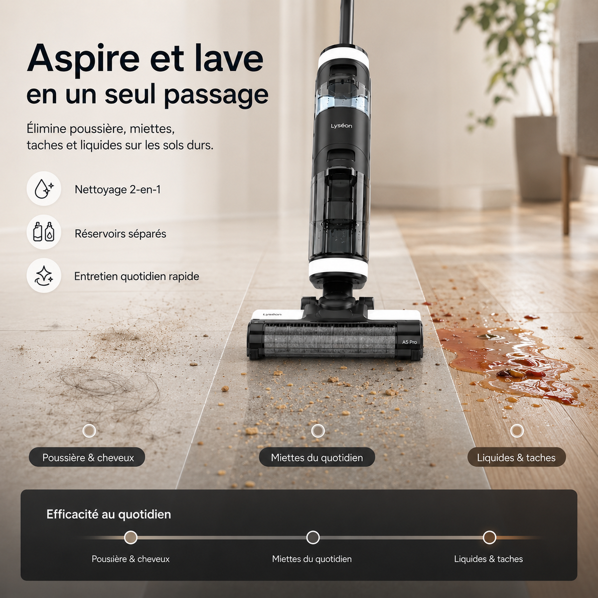 Aspirateur Laveur Lyséon A5 Pro