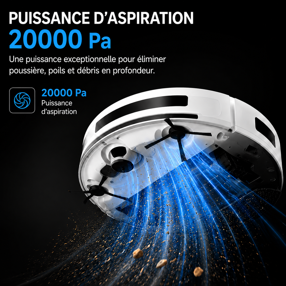 Robot Aspirateur Laveur Lyséon Redroad R11 LiDAR