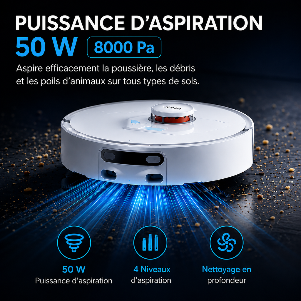 Robot Aspirateur Laveur Lyséon JONR P20 Pro