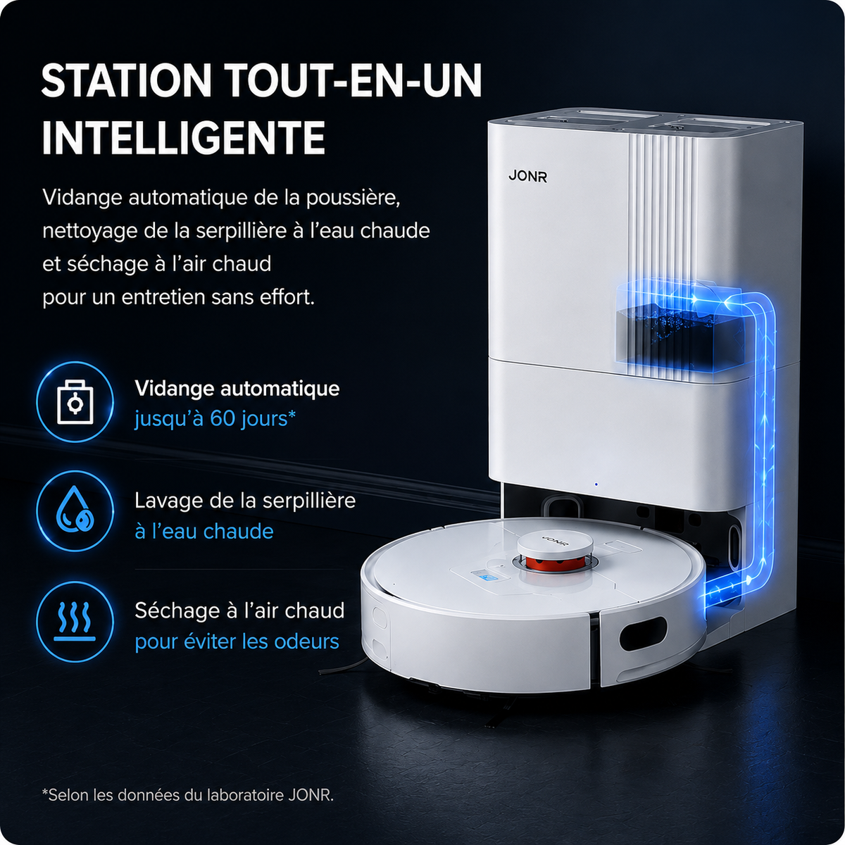 Robot Aspirateur Laveur Lyséon JONR P20 Pro