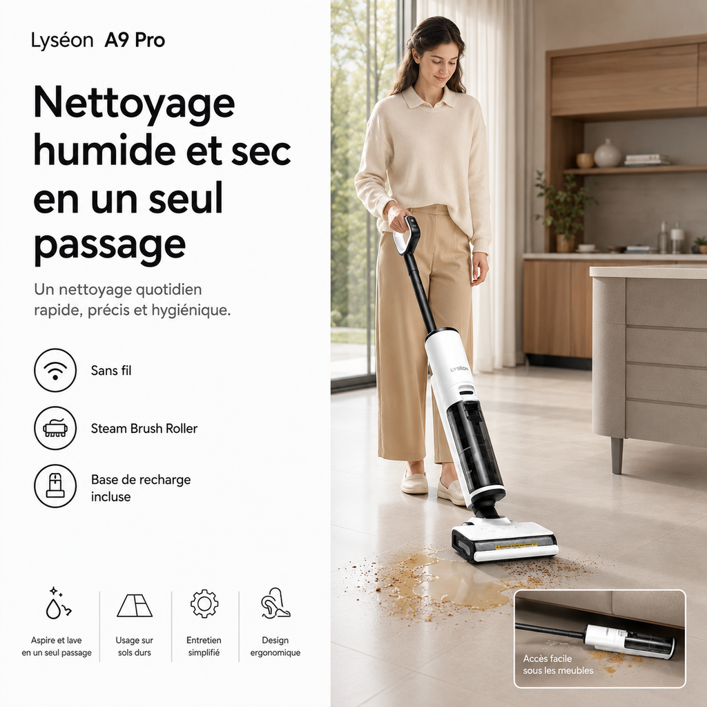 Aspirateur Laveur Lyséon A9 Pro