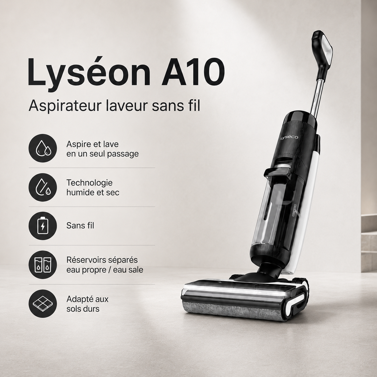 Aspirateur Laveur Lyséon A10