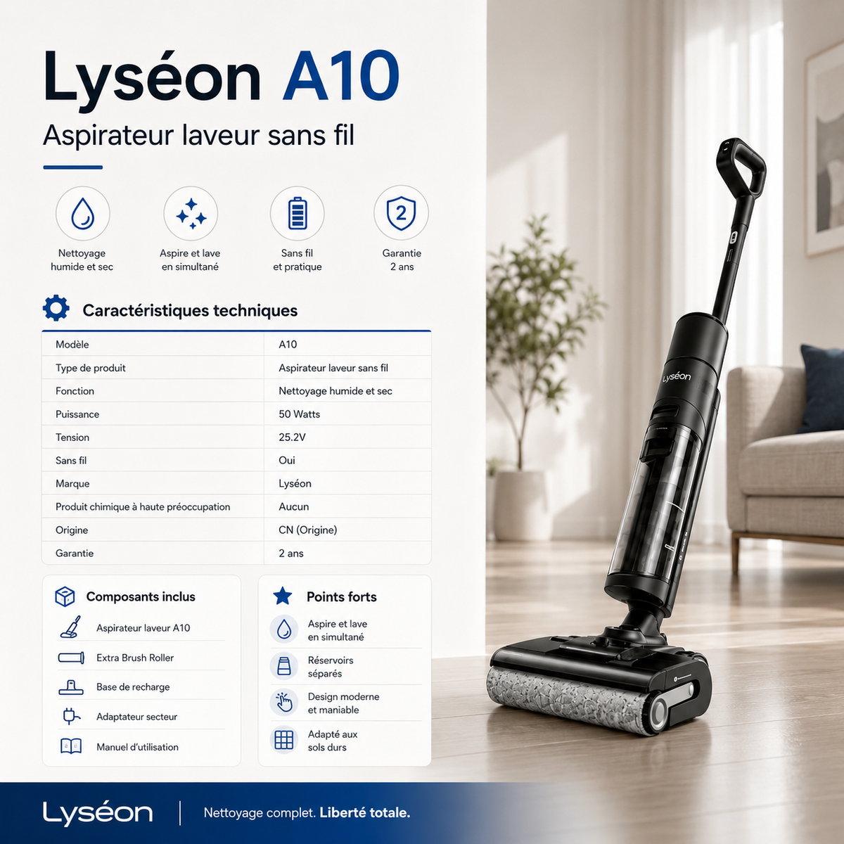 Aspirateur Laveur Lyséon A10
