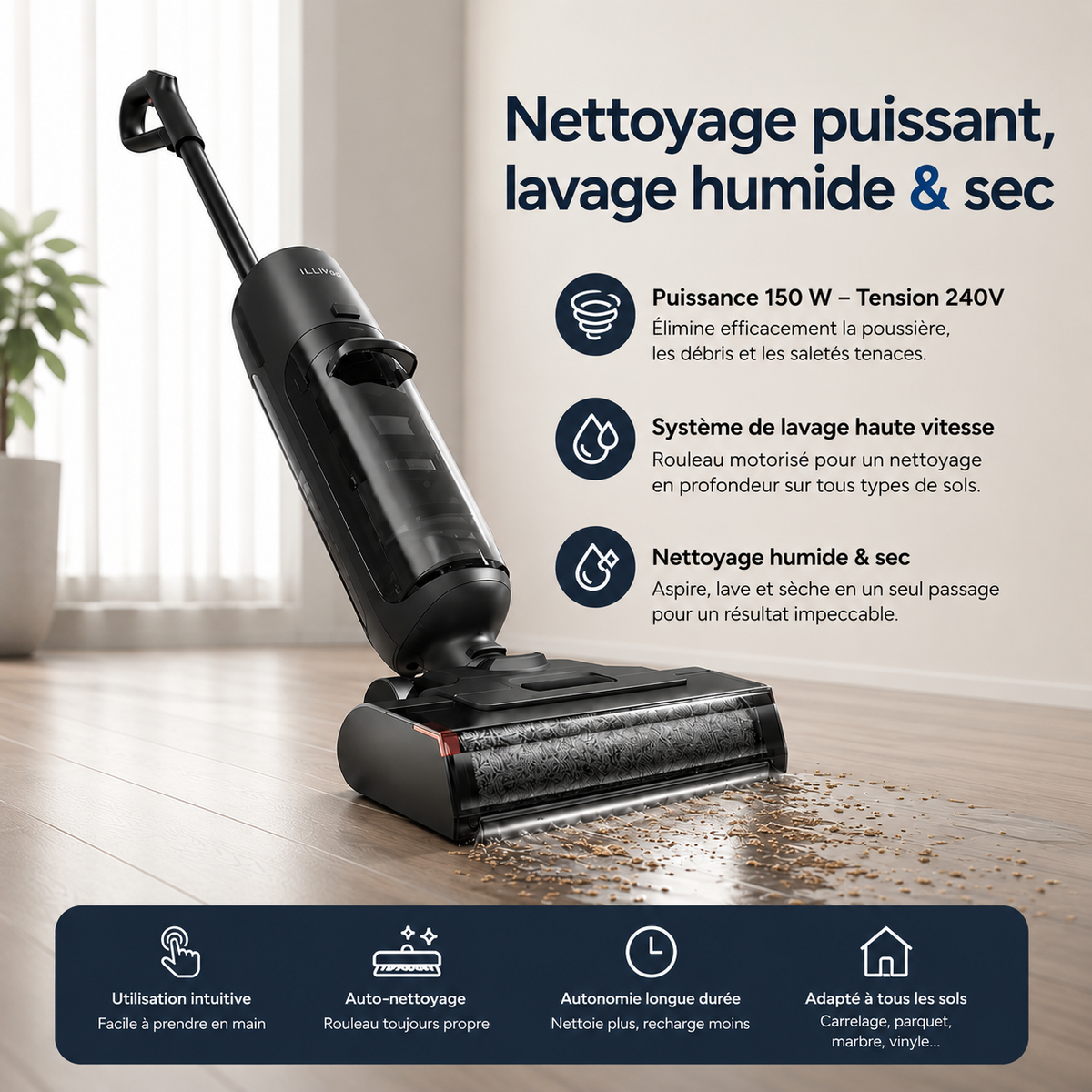 Aspirateur laveur W90 Pro