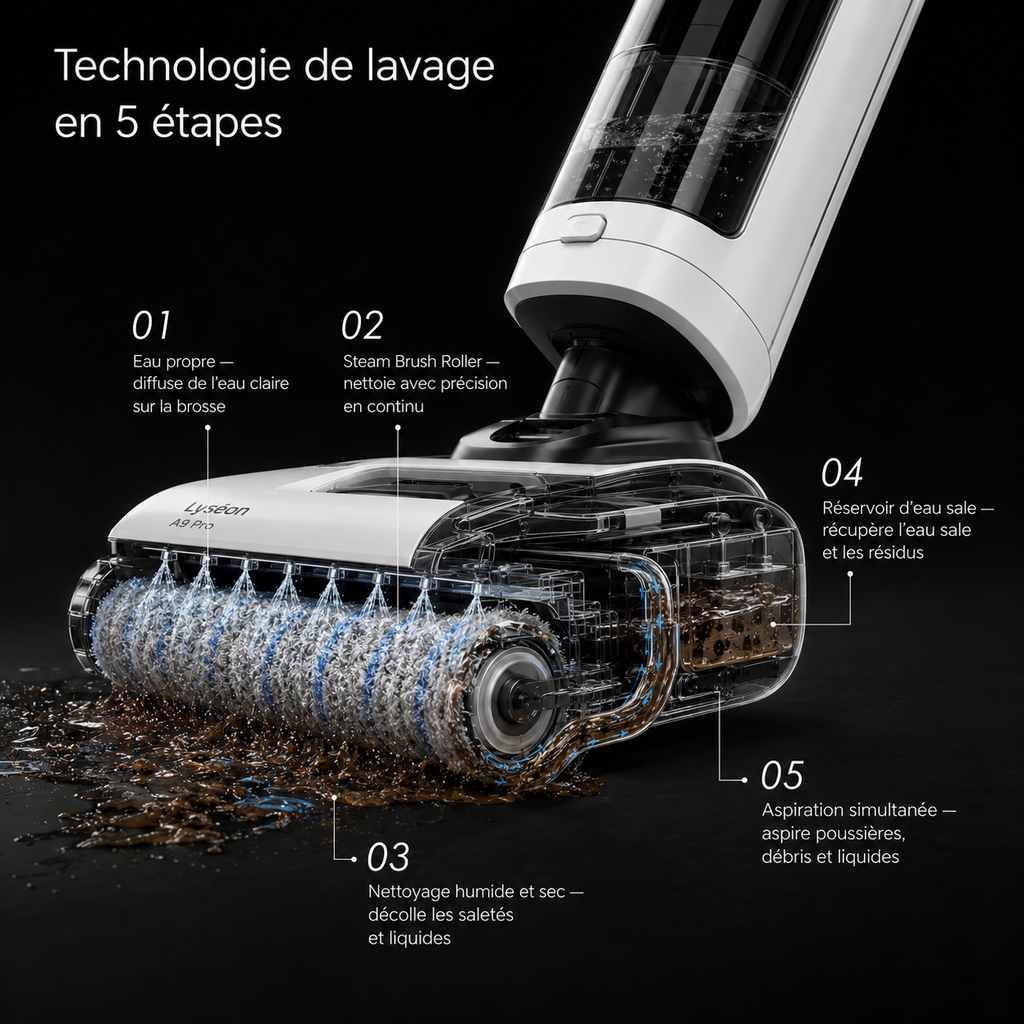 Aspirateur Laveur Lyséon A9 Pro