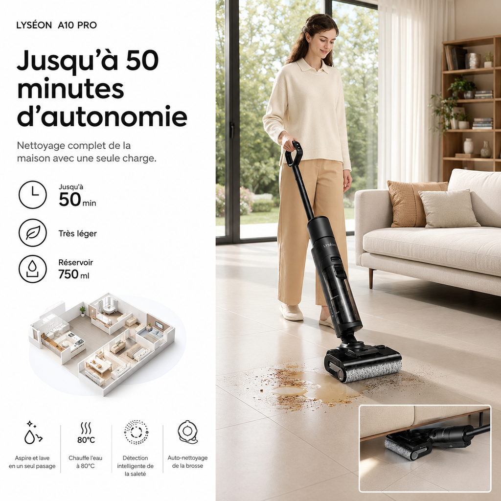 Aspirateur Laveur Lyséon A10 Pro