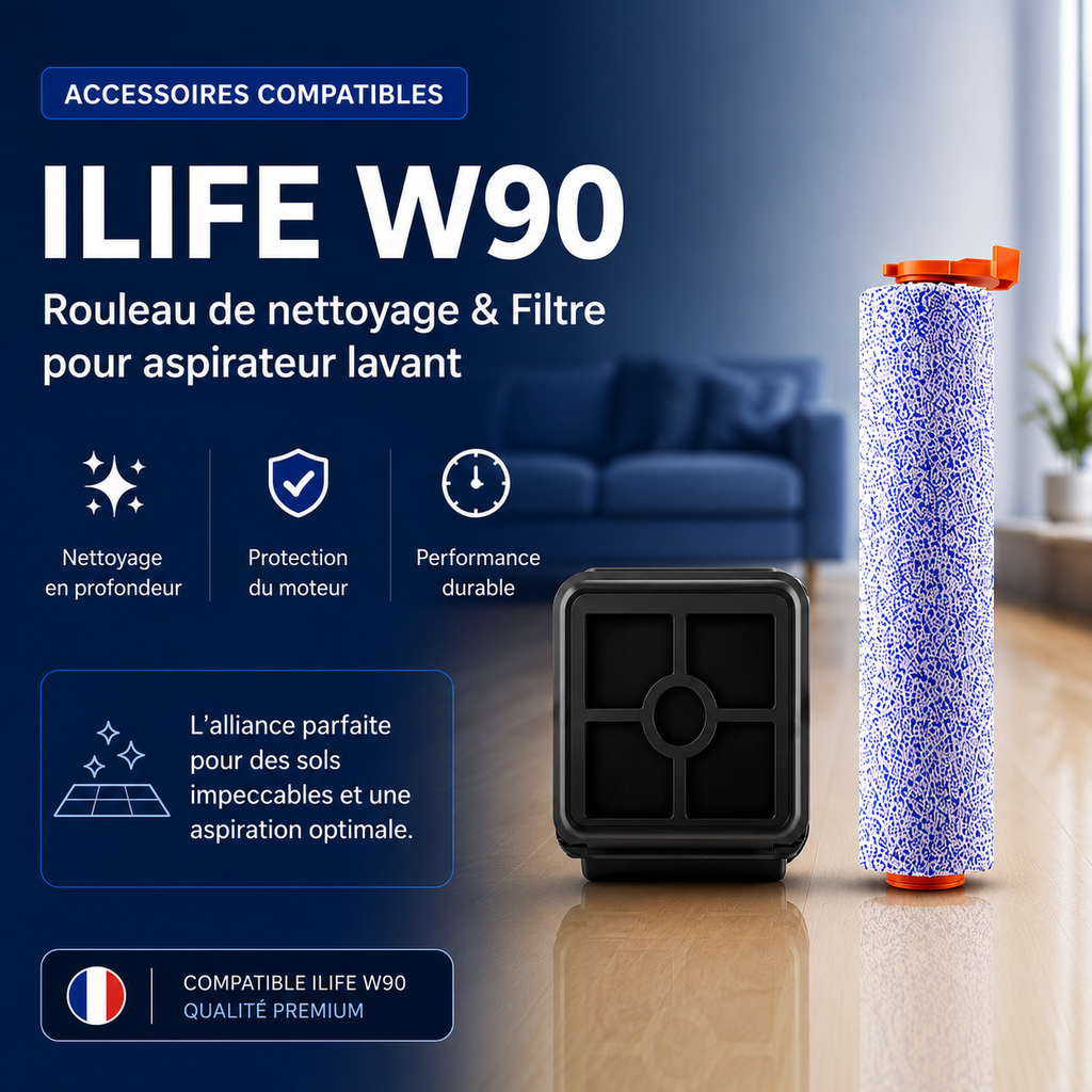 Brosse de nettoyage + Filtre pour Aspirateur W90 Pro